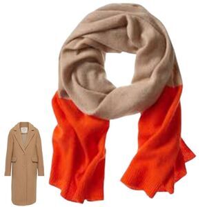 Banana Republic mocha camel pure cashmere wide color block